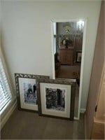 Lot of Framed Maureen Love Prints & Mirror