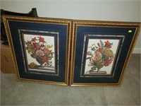 Pair of Beautiful Framed Floral Prints