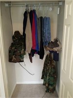 Estate Closet of Men's Military/Civilian Clothing