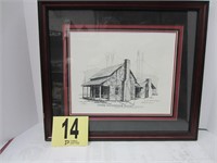 19x16" Custom Frame Henry Whitehead Place Picture