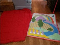 Estate lot of a quilt and blanket