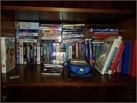 Large Estate Lot of VHS tapes, CD's, DVD's & Books