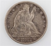 Coin 1855-O Liberty Seated Half Dollar in Fine