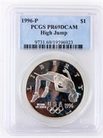 Coin 1996-P High Jump Olympic PCGS PR69DCAM
