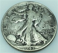 (20) 90% Silver Walking Liberty Half Dollars