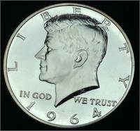 1964-p Proof 90% Silver Kennedy Half Dollar