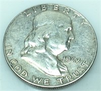 (31) 90% Silver Franklin Half Dollars