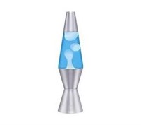 Lava Lamp 14.5", Classic Silver Base, Blue Liquid