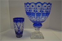 Fine Bohemian Cobalt Crystal Lot