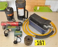 CAT hyd./pneu. press w/ foot pump, 50 & 30-T rams