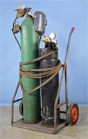 Torch Tank Set w/ Dolly, Tanks and Victor Gauges