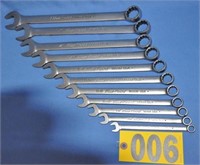 Blue Point "BO" series 11-pc SAE comb. wrenches
