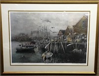RICHARD DOYLE "THE LOBSTER VILLAGE" LITHOGRAPH