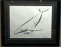 ROBERT WYLAND HUMPBACK WITH CALF LITHOGRAPH