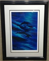 ROBERT WYLAND LITHOGRAPH DOLPHINS