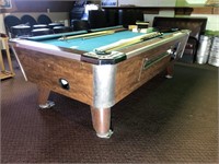 Valley pool table, coin operated .75, (bar sized)
