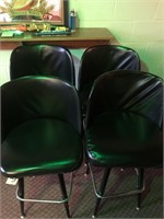 4- bar height chairs, black