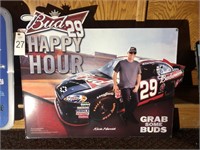 Budweiser  Kevin Harvick advertising tin 34" x 28"