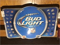 Bud Light NFL advertising tin 47" x 30"