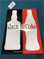 Jack & Coke advertising tin 17" x 24"