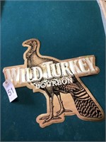 Wild Turkey advertising tin 23" x 22"