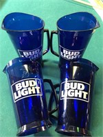 4 - Bud Light pitchers, plastic