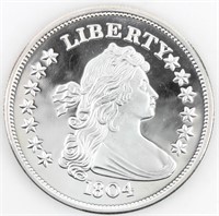 Coin 1804 Silver Dollar Copy .999 Fine Silver 2 Oz