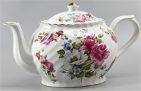 Arthur Wood & Son Porcelain Floral Tea Pot #6340