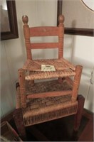 CHILDS CHAIR AND STOOL