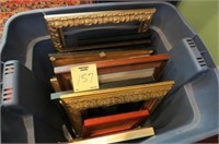 TUB FULL OF MISC PICTURE FRAMES