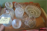 BOX LOT CLEAR GLASS AND MISC