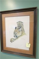 GUY COHELEACH COUGAR AND CUB  SIGNED