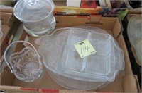 BOX LOT OF PLATE DIVDED TRAY COMPOTE