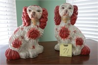 PAIR SHAFFORDSHIRE REPRODUCTION DOGS