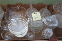 BOX LOT HENS ON NEST CLEAR GLASS MISC