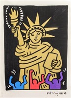 KEITH HARING US 1958-1990 Statue of Liberty 1984