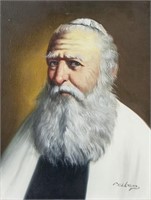 BOLLAM European Oil on Canvas Man Portrait