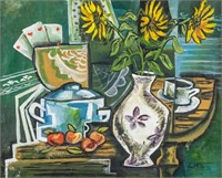 EMIL FILLA Czech 1882-1953 Oil on Canvas Cubist