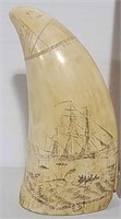 1800s Scrimshaw whales tooth