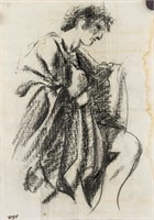 GUERCINO Italian 1591-1666 Charcoal on Paper