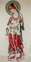 REN ZHONG Chinese b.1976 Watercolor Guanyin
