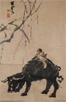 LI KERAN Chinese 1907-1989 Watercolor Paper Roll