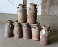 (7) Vintage Milk Cans
