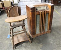 Vintage Radio & High Chair