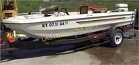 15' Boat with Johnson 40 HP motor & trailer