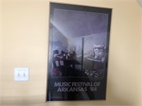Framed Music Festival Arkansas 84' poster