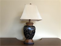 Ornate side table lamp