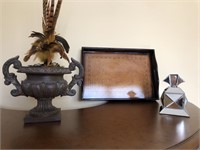 (3) pcs décor Serving tray, center piece and dish