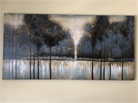 Large landscape oil on canvas painting