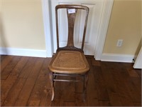 Antique Walnut cane bottom chair